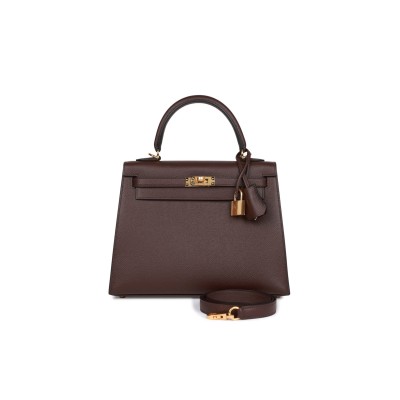 HERMES KELLY 25 EPSOM GOLD HARDWARE (25*17*7cm)